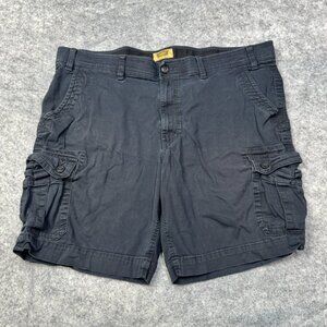Foundry Shorts Mens Size 46 Black Cargo Comfort Stretch Chino Canvas Cotton
